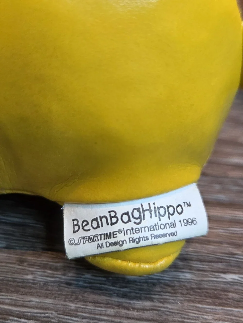 Sportime Indestructible Bean Bag Hippos Set of 4 Hippopotamus Vintage 1996